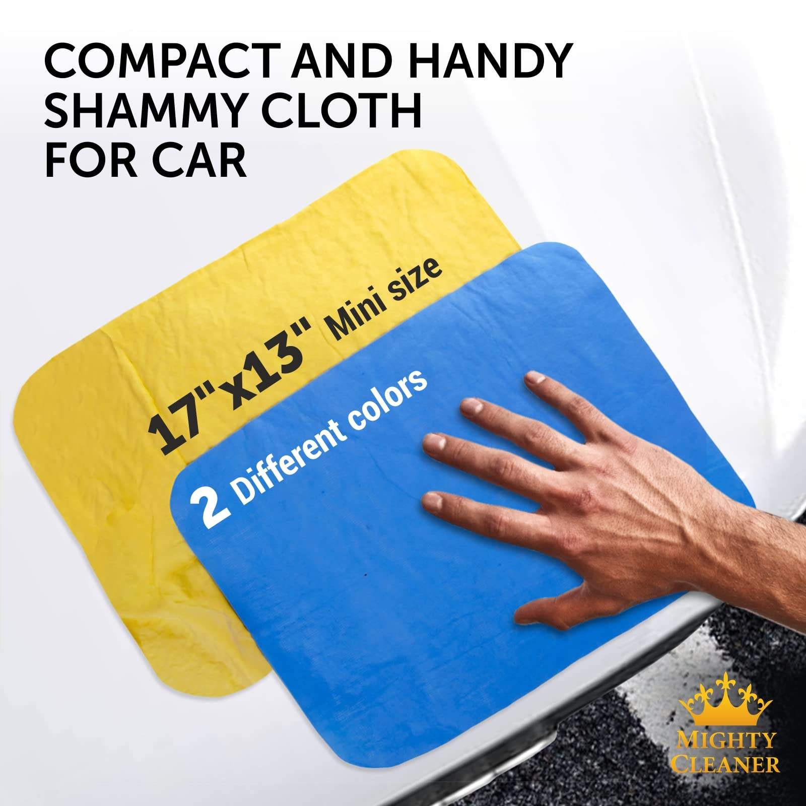 Premium 26"x17" Super Absorbent Reusable Shammy Cloth PVA Chamois Towel for Cars Drying Faster Dry Scratch-Free and Lint-Free