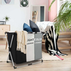 Foldable 150L Laundry Basket 3 Sections Large Dirty Clothes Laundry Bag Sorter for Bathroom