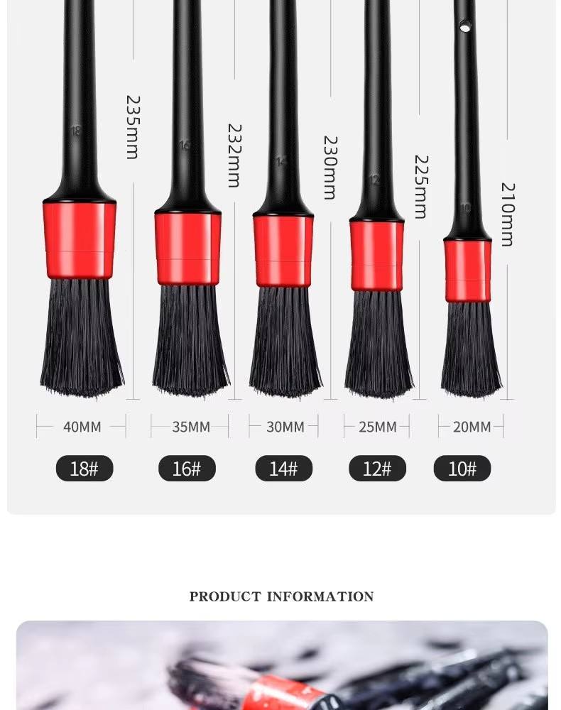 Car Wheel Tire Cleaning Brush Auto Interior Exterior Wash Brush Detailing Cleaning Kit Tool Car Detailing Brush Set