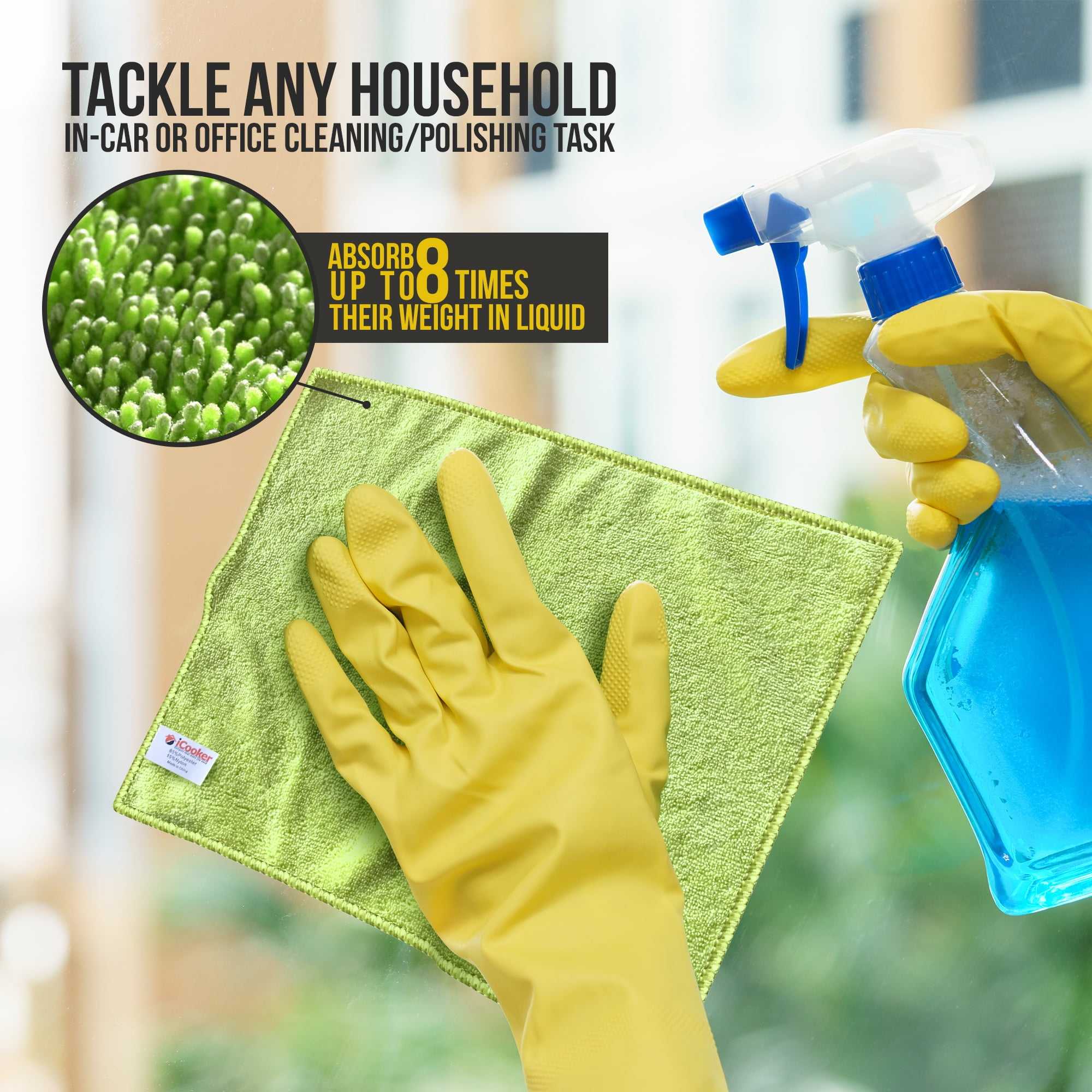 Super Absorbent Quality Car Detailing Microfiber Towel 300gsm 400gsm Rags Multipurpose Cleaning Cloth