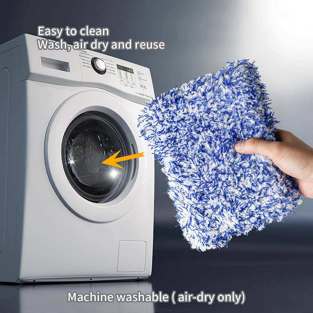 Plush Car Wash Sponge Large Korean Microfiber Bubble Pads Premium Absorbent Coral Fleece Block