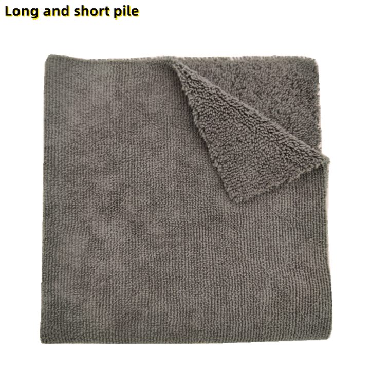 Bulk Long Pile Gray Non-abrasive Reusable Microfiber Towel Car Cleaning Cloth
