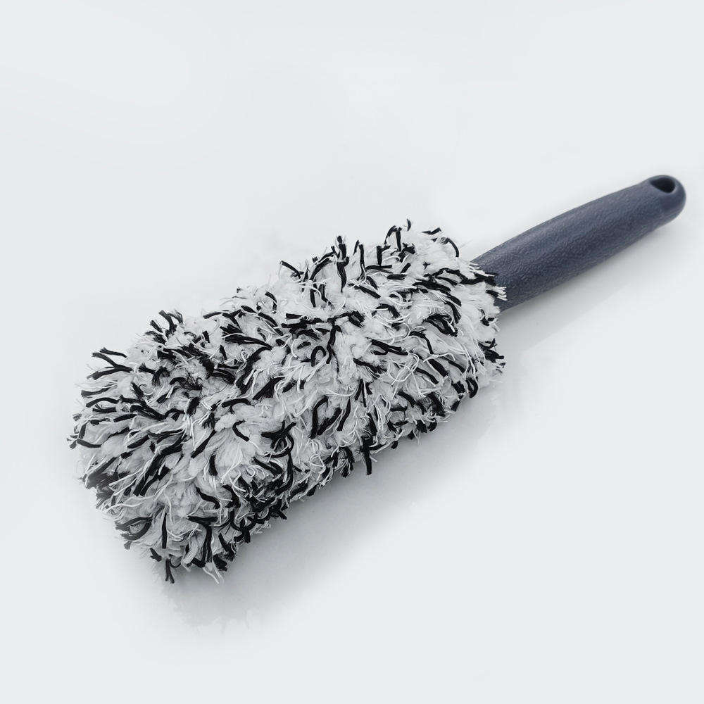 Microfiber Long Handle Tire Brush Beauty Car Wash Supplies Tool Cleaning Plush Tire Brush Hub Brush