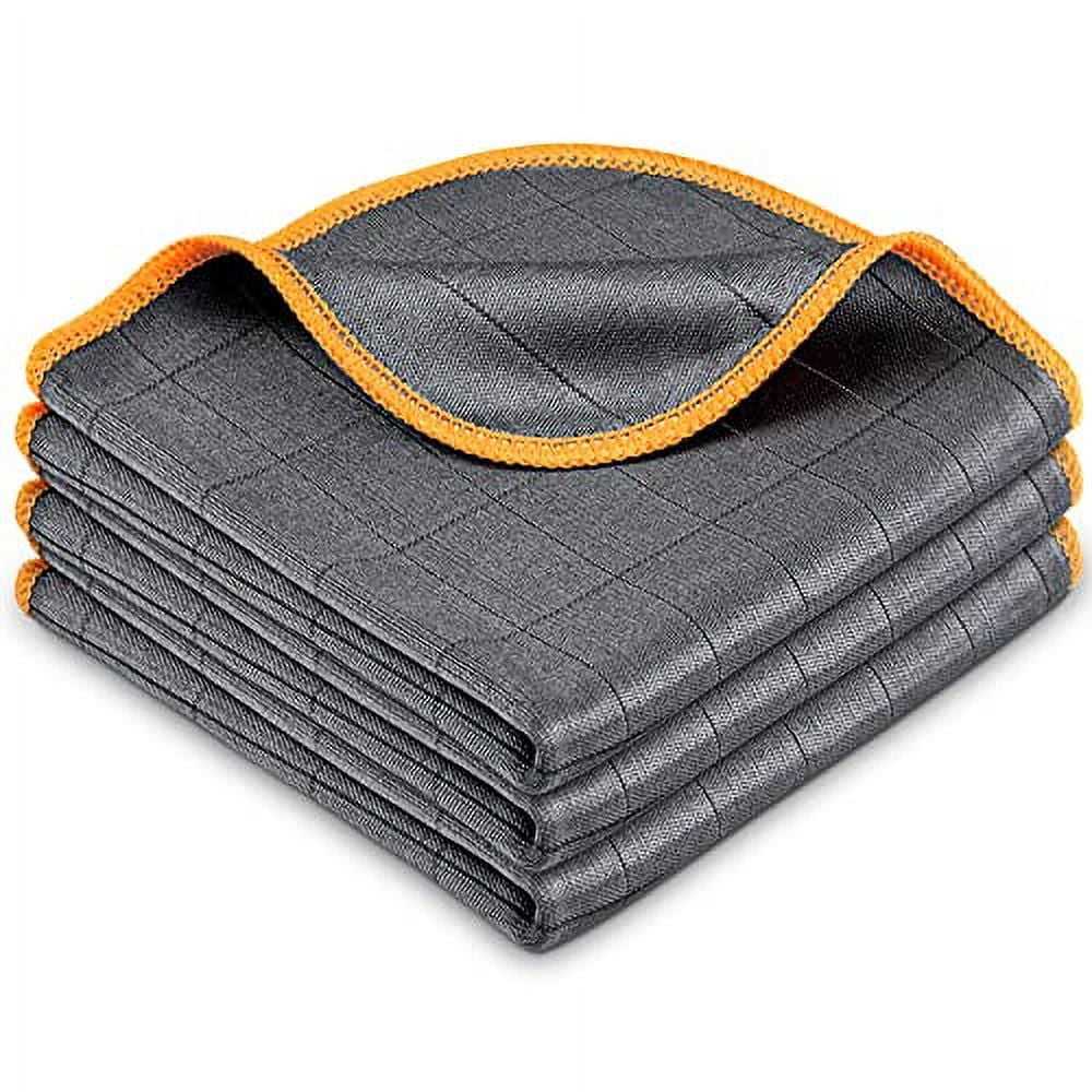 Carbon Microfiber Cleaning Cloth Glass Window Polishing Reusable for Mirror Kitchen Dish Auto Detailing