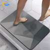 Bathroom Products Cheap Geometric Design Thin Rubber Non Slip Soft Bathroom Super Absorbent Mat Bathmat Bath Rugs Mat