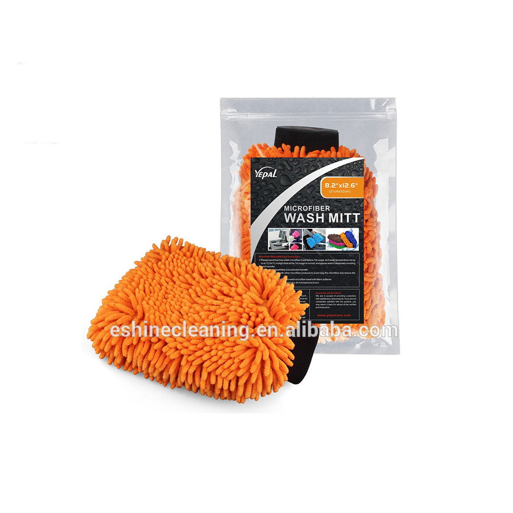 manufactory direct price microfiber chenille car cleaning wash mitt