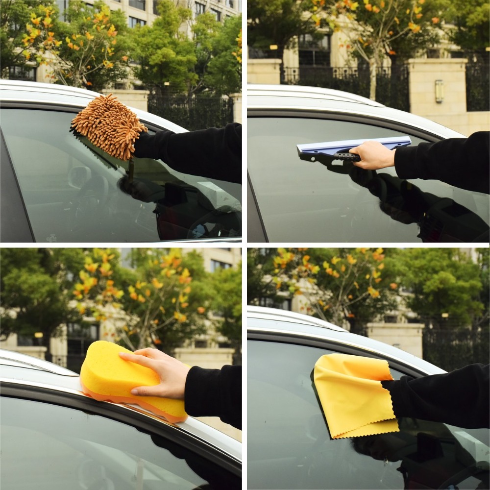 8PCS Car Wash Tool Kit Exterior and Interior Cleaning Tools in Box