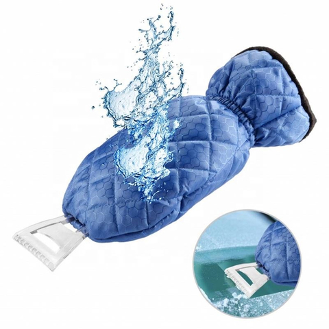 Plastic Waterproof Gloves Windshield Car snow removal Ice Scraper Mitt
