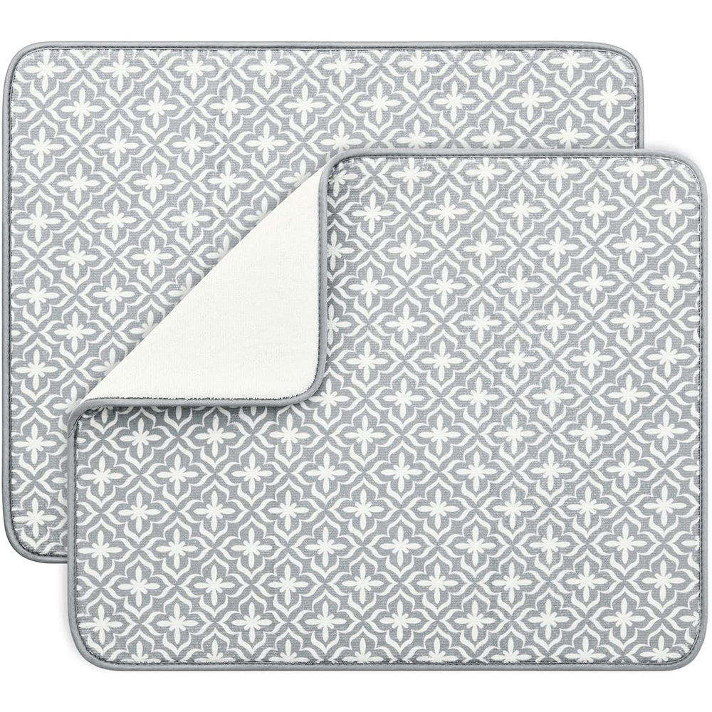 40X46CM Rectangle Striated Patterned Cloth Placemats Absorbent Microfiber Dish Drying Mat For Kitchen Table