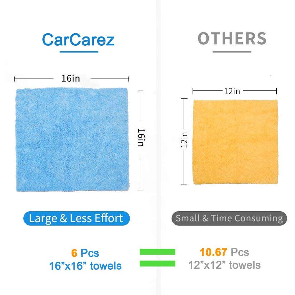 500gsm Coral Fleece Microfiber Cloth 16*16 Inches Edgeless Plush Pile Towel for Quick Dry Car Care Cleaning