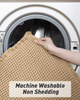 Waffle Bath Mats Super Absorbent Non Slip Bath Mats for Bathroom Floor Machine Washable Bathroom Rugs with Tassels