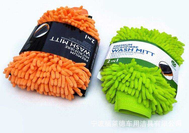 Auto Detail Car Wash Mitt Chenille Noodle Glove Water Absorb Foam Cheap Mitt