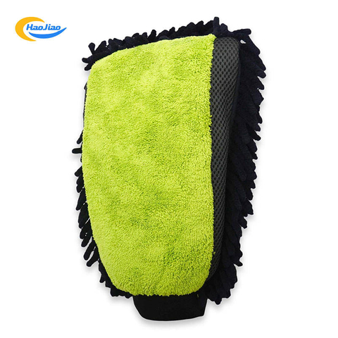 Customized Car Care Products Auto Detailing Car Wash Waterproof Gloves Noodles Microfiber Car Cleaning Glove