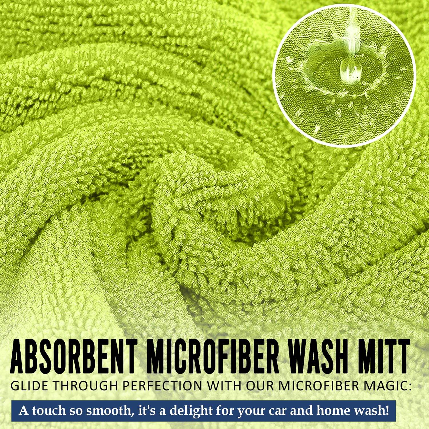 Customized Car Care Products Auto Detailing Car Wash Waterproof Gloves Noodles Microfiber Car Cleaning Glove