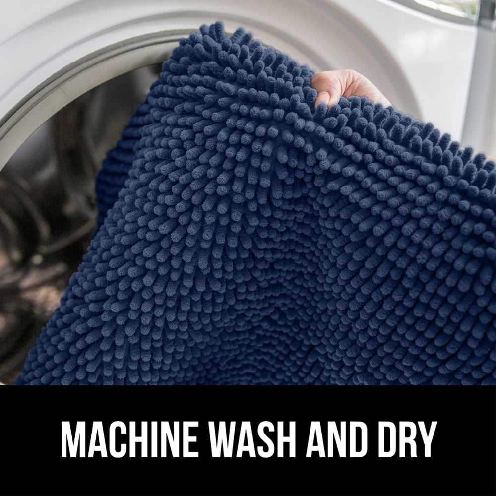 Chenille Bath Rugs Extra Soft and Absorbent Microfiber Rug Non-Slip Runner Carpet for Tub Bathroom Washing Machine Shower Mat