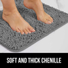 Bath Rug Thick Soft Absorbent Chenille Rubber Backing Microfiber Mats Machine Washable Rugs for Bathmat Accessories Decor