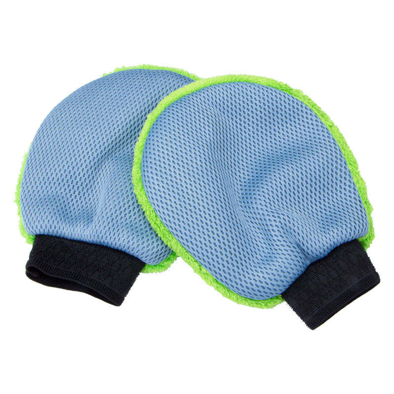 Microfiber Rounded Corners Car Wash Mitt Home Kitchen Bathroom Multifunctional Mitt Car Cleaning Mitt