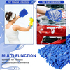 Custom Logo Microfiber Car Washing Mitt Chenille Microfibre Car Wash Accessories Cleaning Mitt Gloves Microfiber