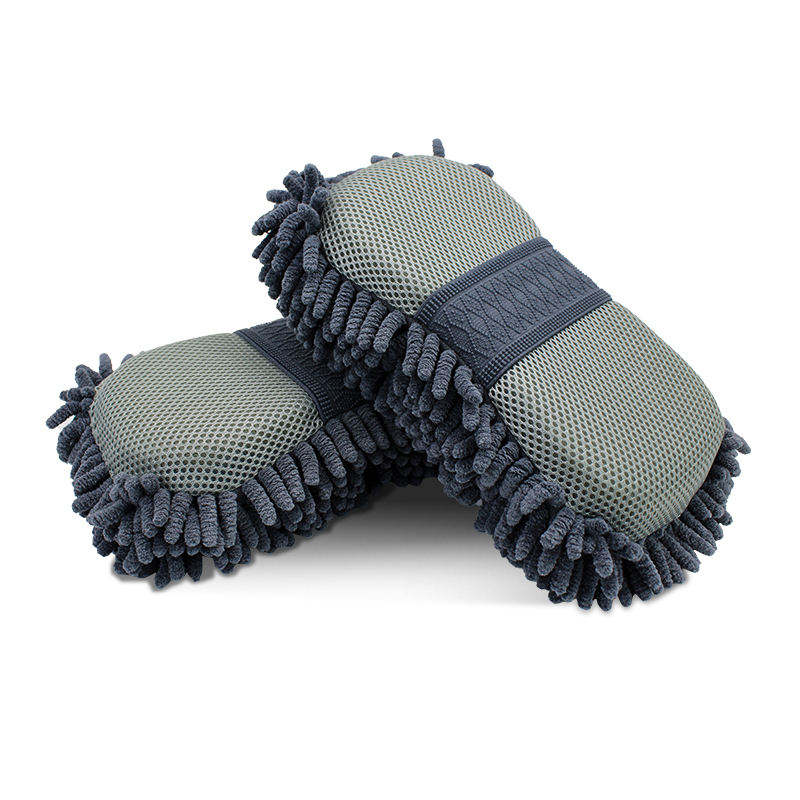 Quick Dry High Quality Microfiber Sponge Car Wash Hand Car Wash Sponge Microfiber Chenille Set Microfiber Car Wash Sponge