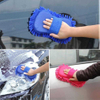 Microfiber Car Wash Pad Plush Chenille and Mesh Cleaning Sponge Auto Detailing Car Care Washing Pad Foam Sponge