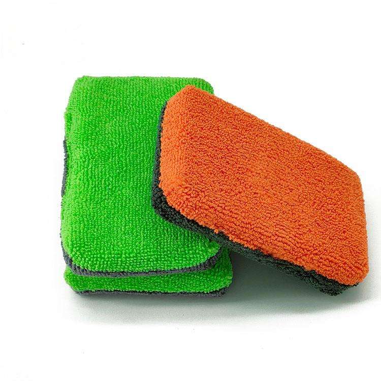 Ultra Soft Microfiber Car Wax Applicator Pad Round Waxing Sponge with Finger Pocket for Applying Wax Buffer Pad