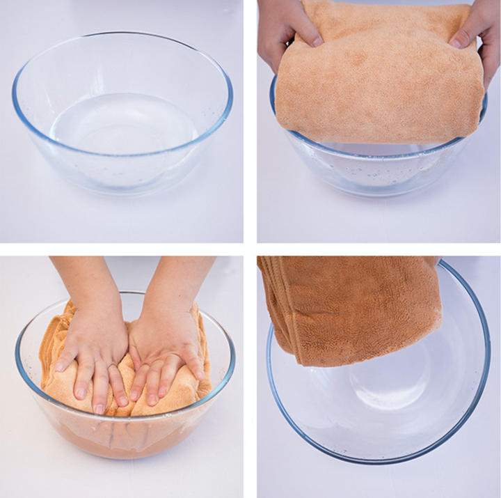 Custom Colorful Coral Velvet Microfiber Two-Tone Water Absorbent Waxing Cloth Car Cleaning Washing Towel