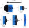 Detailing Car Brush Set 8 Pcs Portable Automatic Car Brush Set Drill Cleaning Brush