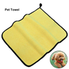 Custom Microfiber Pet Supplies Quick Drying Super Absorbent Pet Cats Dog Grooming Bathrobe Cleaning Bath Towel