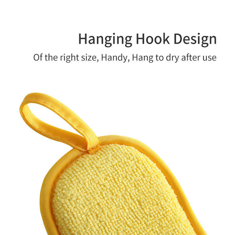 Microfiber Sponge Dishes Washing Sponge Kitchen Cleaning Sponge for Dish Clean Microfiber
