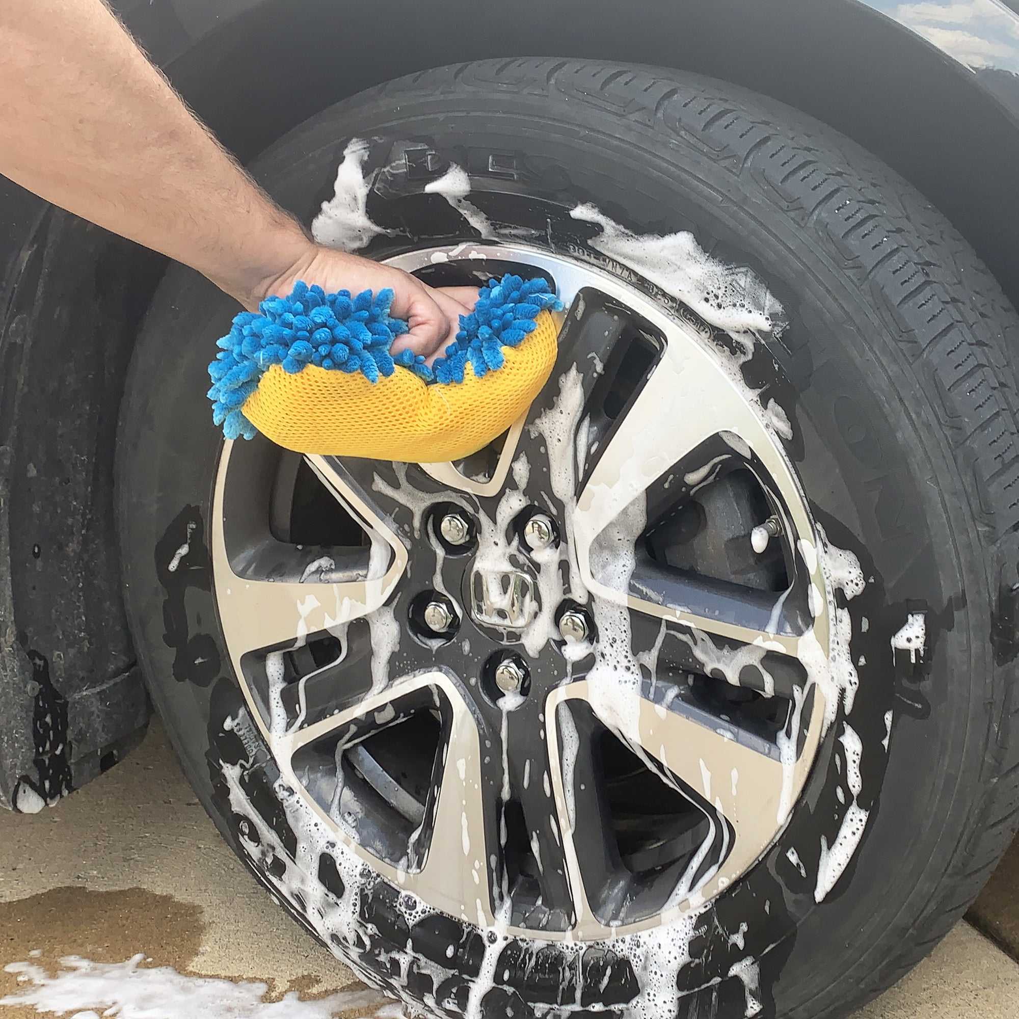 Car Washing Mitt Home Microfiber Hand Sponge Chenille Cleaning Dusting Cloth