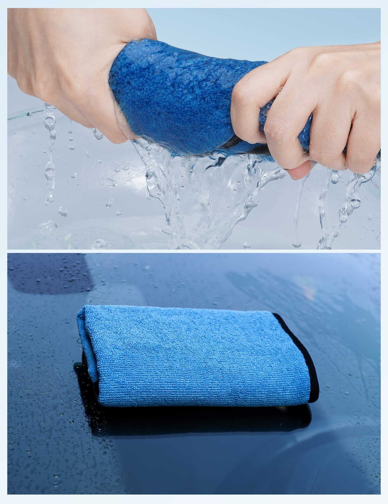 New Long and Short Pile Auto Detailing Polishing Buffing Cleaning Cloth 40*40CM Microfiber Car Wash Towel