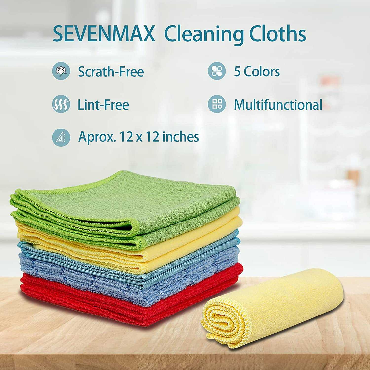 Esun Multi-purpose Microfiber Cleaning Cloths Absorbent Fast Drying Household Glass Cloths Kitchen Toallas De Microfibra Sets