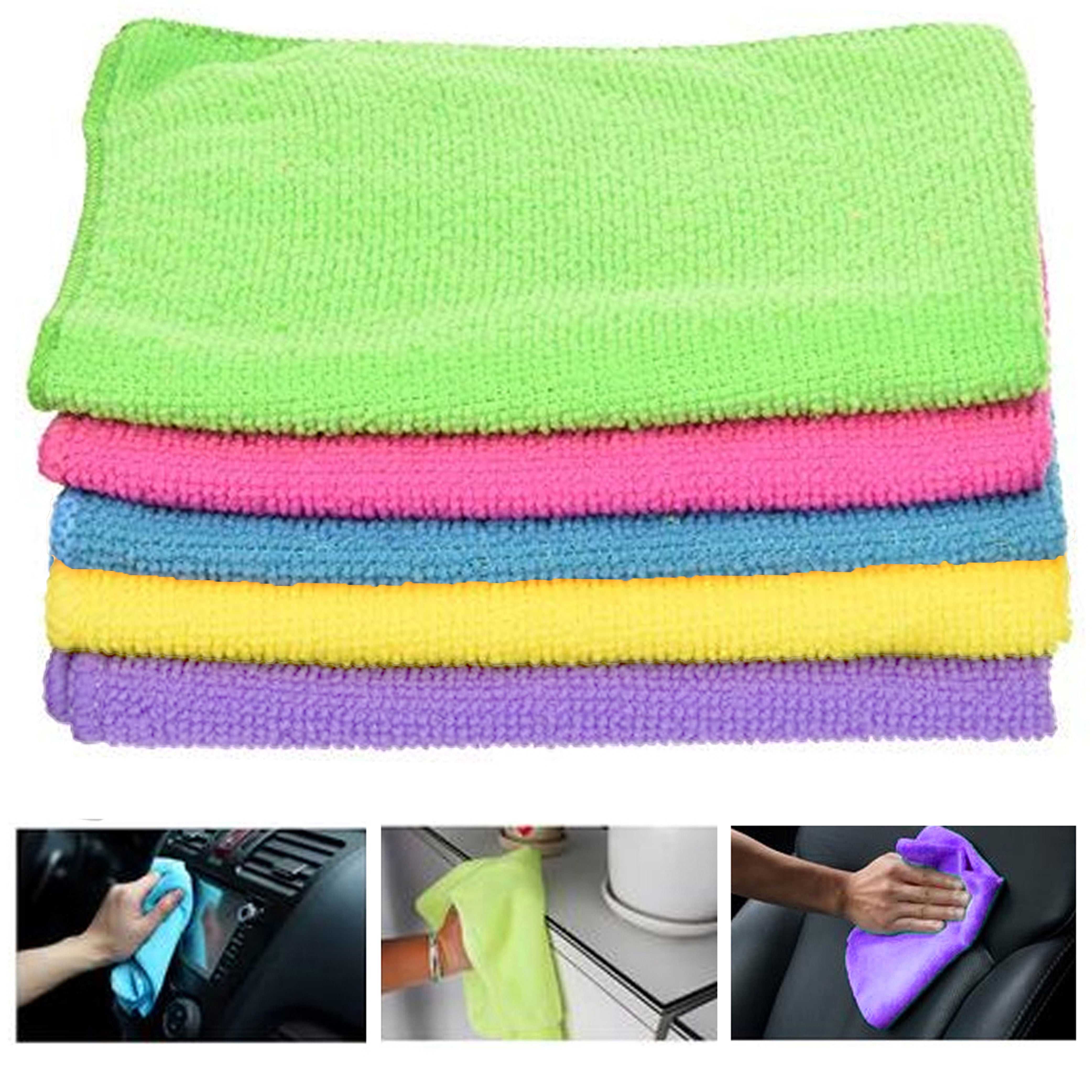 16x16inch 200gsm 300gsm Reusable Cleaning Rags Quick Dry Car Wash Towel Absorbent Microfiber Kitchen Towel