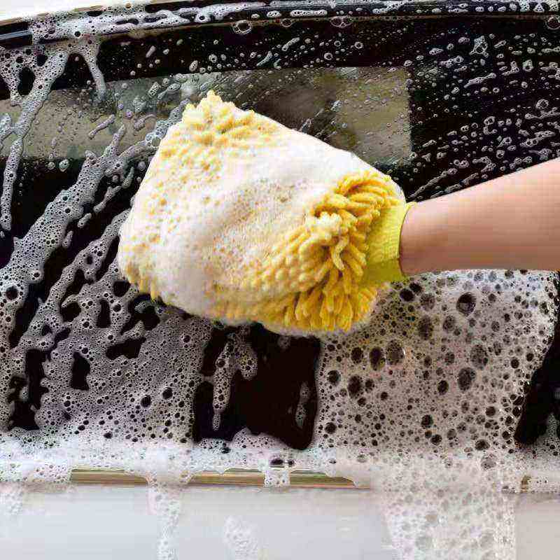 Wholesale Great Durability Car Wash Glove Wash Cleaning Mitt Microfiber Chenille Car Wash Mitt