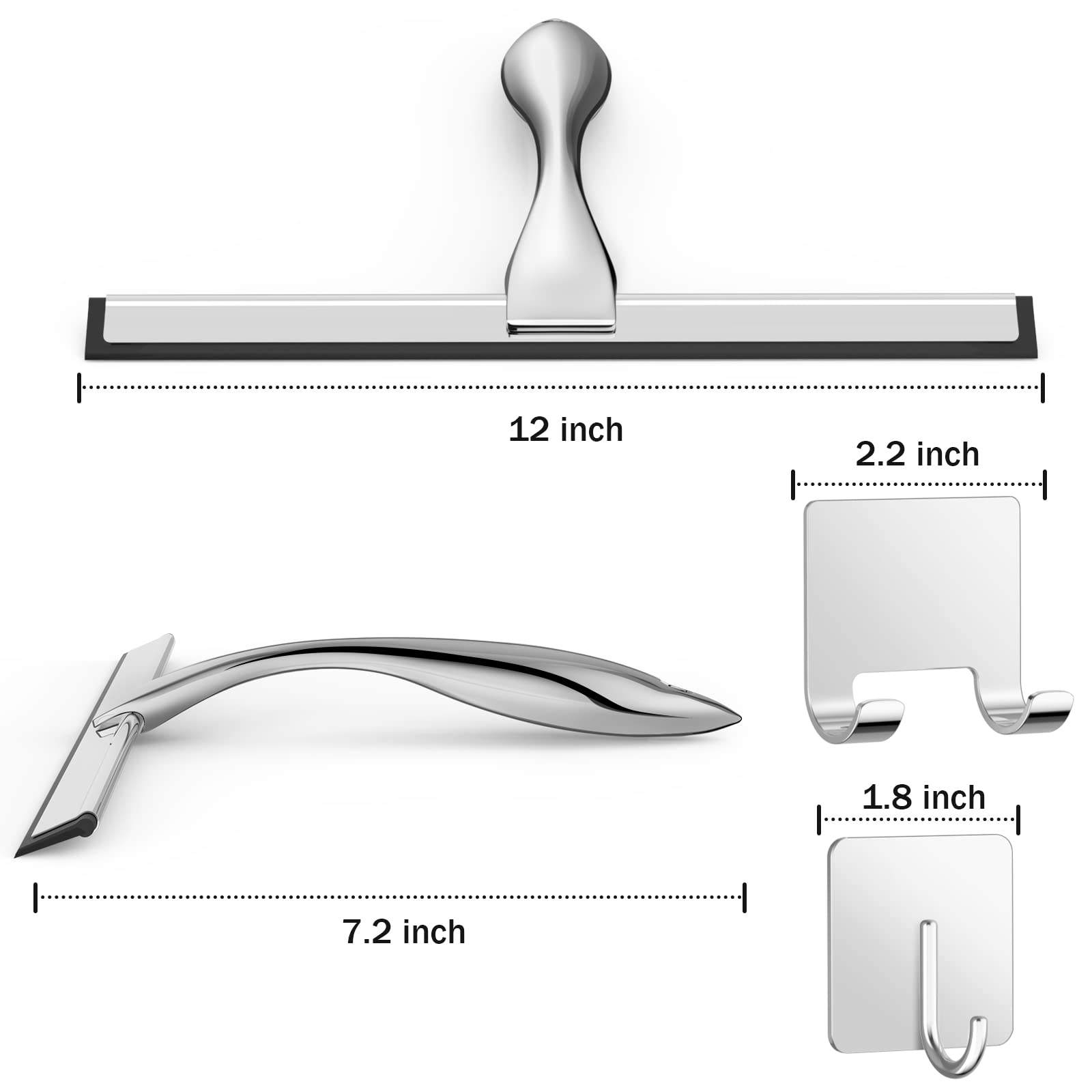 Shower Doors Bathroom Mirror Window Squeegee Glass Wiper Cleaner Stainless Steel Shower Window Squeegee
