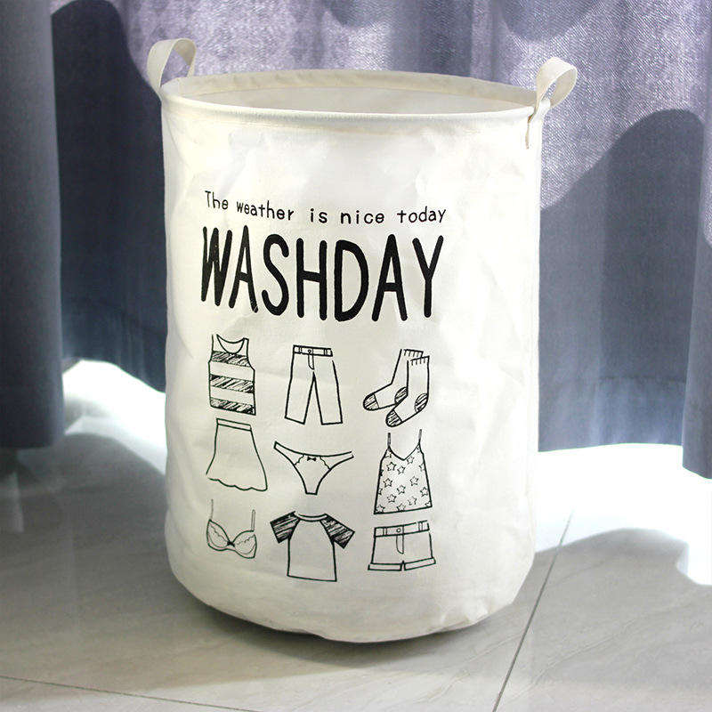 Cloth Dirty Clothes Foldable Storage Basket Doll Storage Bucket Cotton Linen Laundry Basket