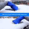 Scratch-Free Car Windshield with Brush and Scraper Waterproof Ice Scraper Mitt
