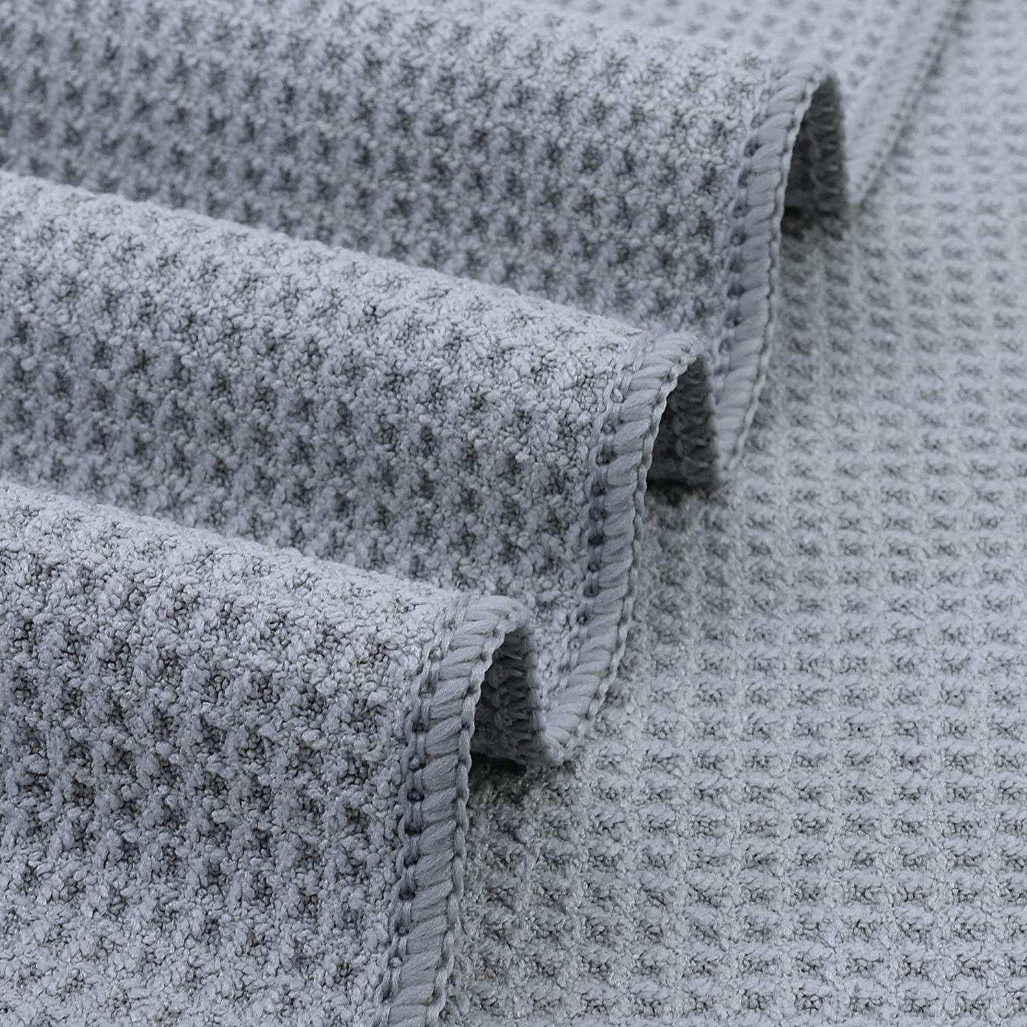 Lint Free 40x40cm 400GSM Car Detailing Drying Microfiber Waffle Weave Towel Waffle Weave Bath Towels