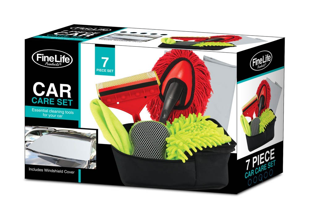 Customized Car Cleaning Kit wash set with window cleaner duster towel mitt
