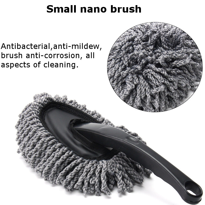 portable car wash cleaning set with microfiber mitt sponge brush duster