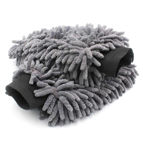 Custom Premium Plush Chenille Double Side microfibra car Wash Mitt
