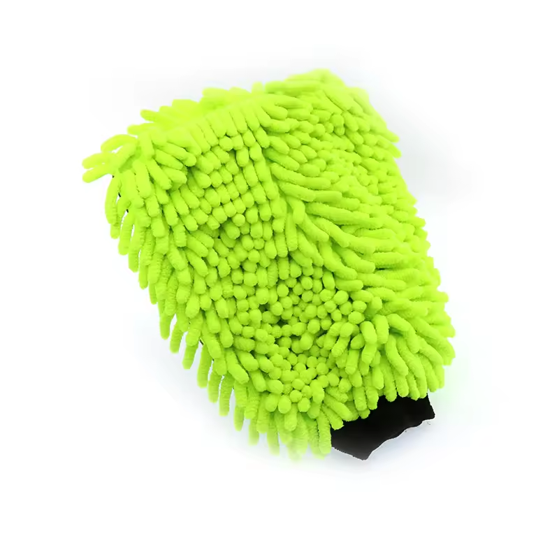 Single Side Microfiber Chenille wash gloves for Auto Detailing