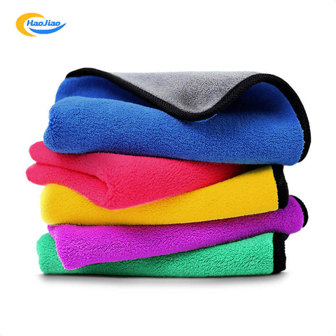 Custom Logo Microfiber 600gsm 800gsm Strong Absorbent Coral Fleece Car Wash Cleaning Drying Cloth Towel For Washing Car