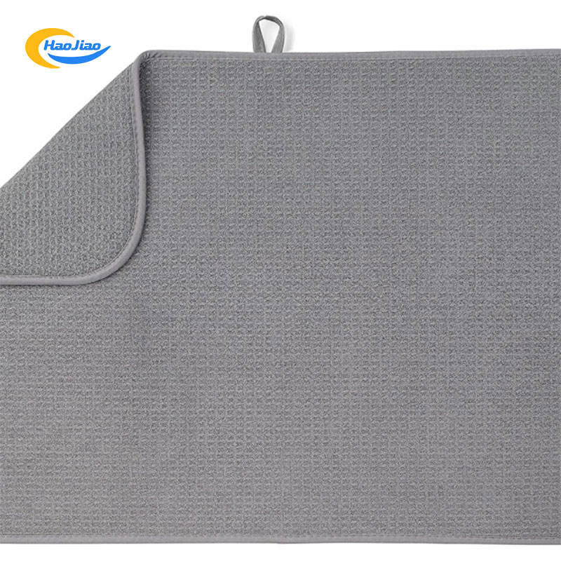 Soft Tender Microfiber dish drying mat Strong Water Absorbent Kitchen Mat