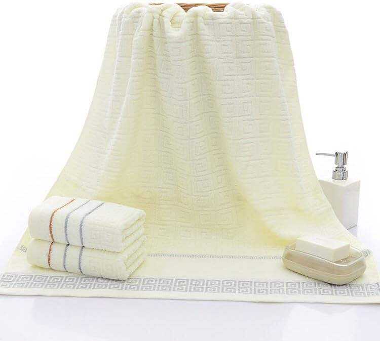 Premium 100% Cotton Bath Towel Set for Hotels Custom Soft Lint-Free Luxury Boxed Gift