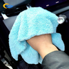 Auto Datailing Car Wax Polishing Towel Edgeless 350gsm Microfiber Coral Fleece Cleaning Cloth Towel