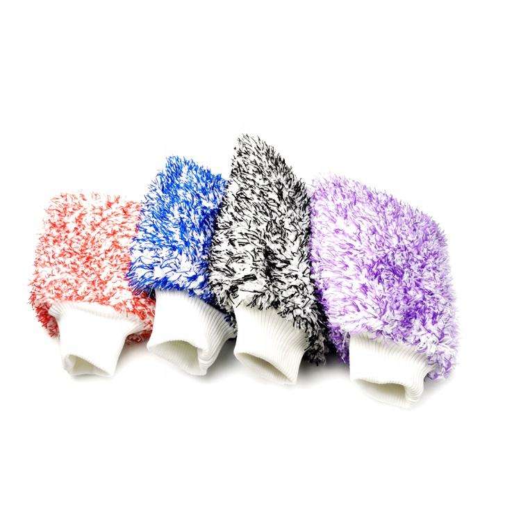 Soft Car Care Microfiber Absorbent Plush Cleaning Gloves Car Detailing Hand Wash Mitt