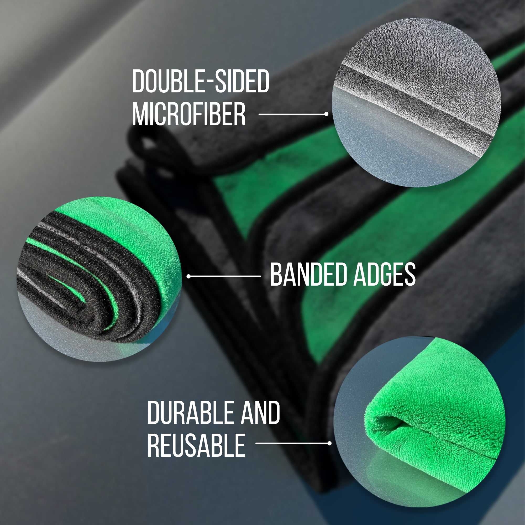 Customized Size 40*40cm Soft Super Water Absorbent Multi-Purpose Microfiber Car Wash Cloth Detailing Cleaning Towels