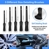Pexmientas 26PCS Car Care Cleanings Car Detailing Brush Drill Washing Brush Set Buffing Sponge Pads Car Cleaning Tools Kit