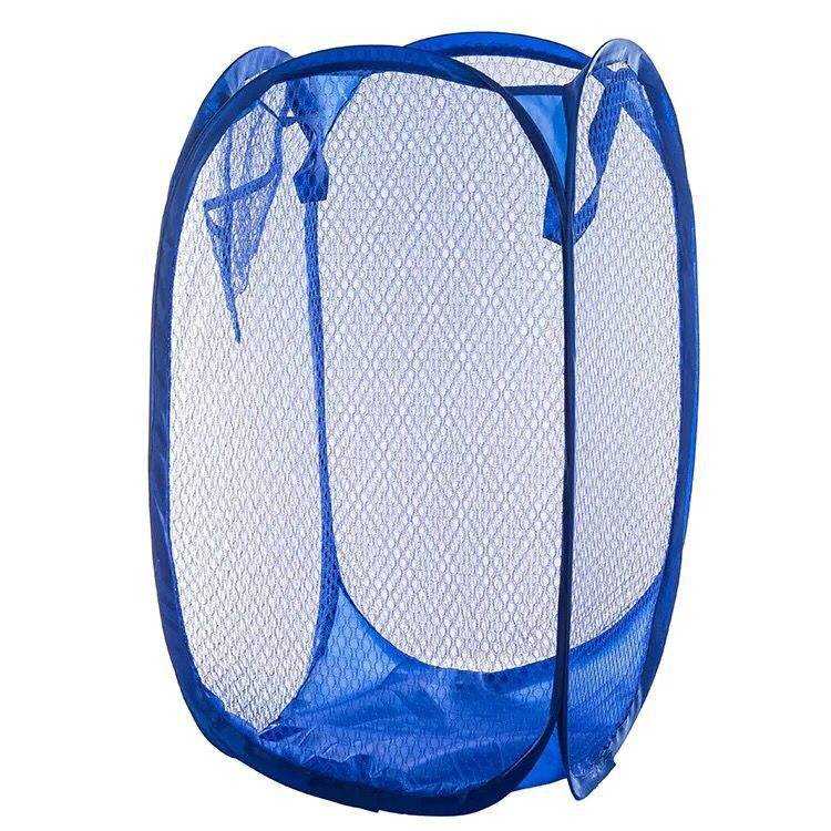 Home Housekeeping Breathable Bag Baskets Washing Clothes Multi Colour Bin Clothes Storage Foldable Mesh Laundry Basket